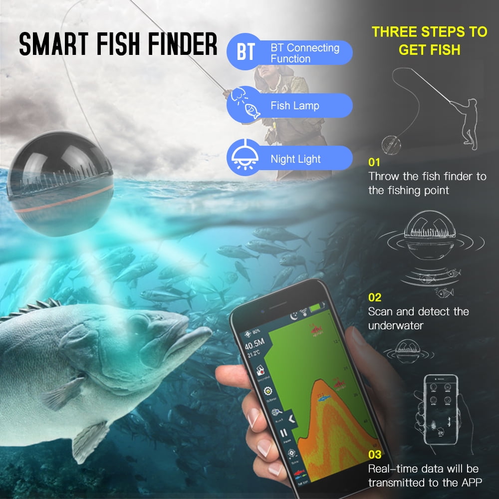 Smart BT Night Fishing Finder: Fish Finder Pro Max APP Portable Fish Detector