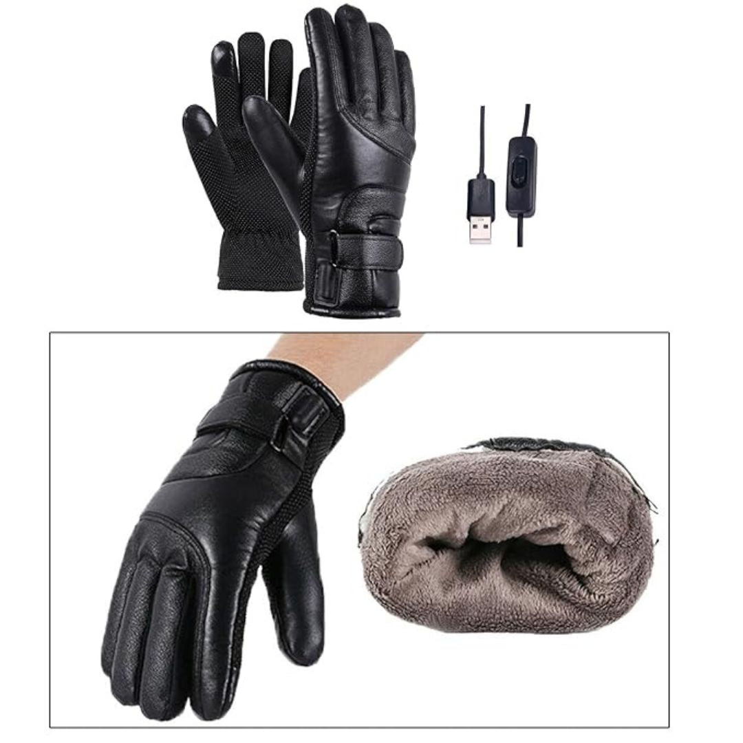 USB Heated Winter Gloves – Windproof, Touchscreen & Thermal Comfort