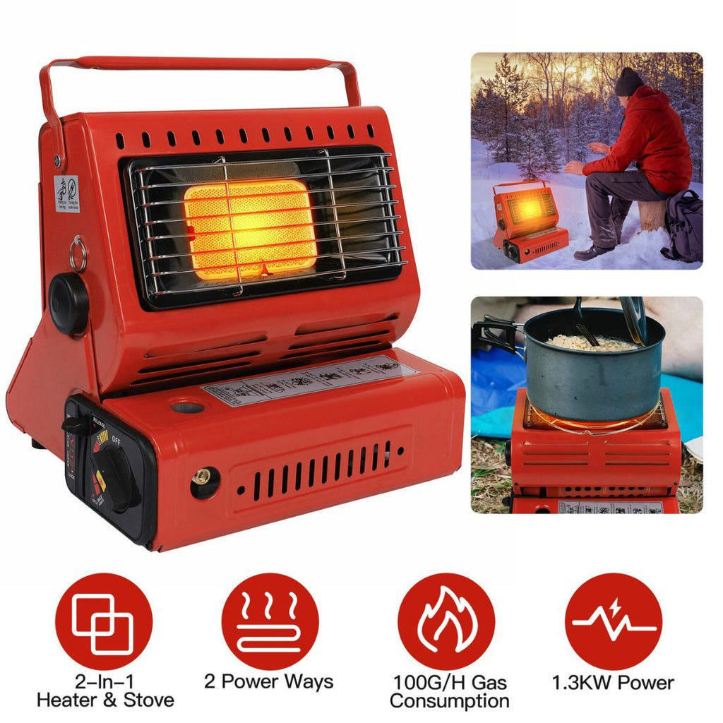 2-in-1 Portable Butane Heater & Stove – Stay Warm, Cook Anywhere