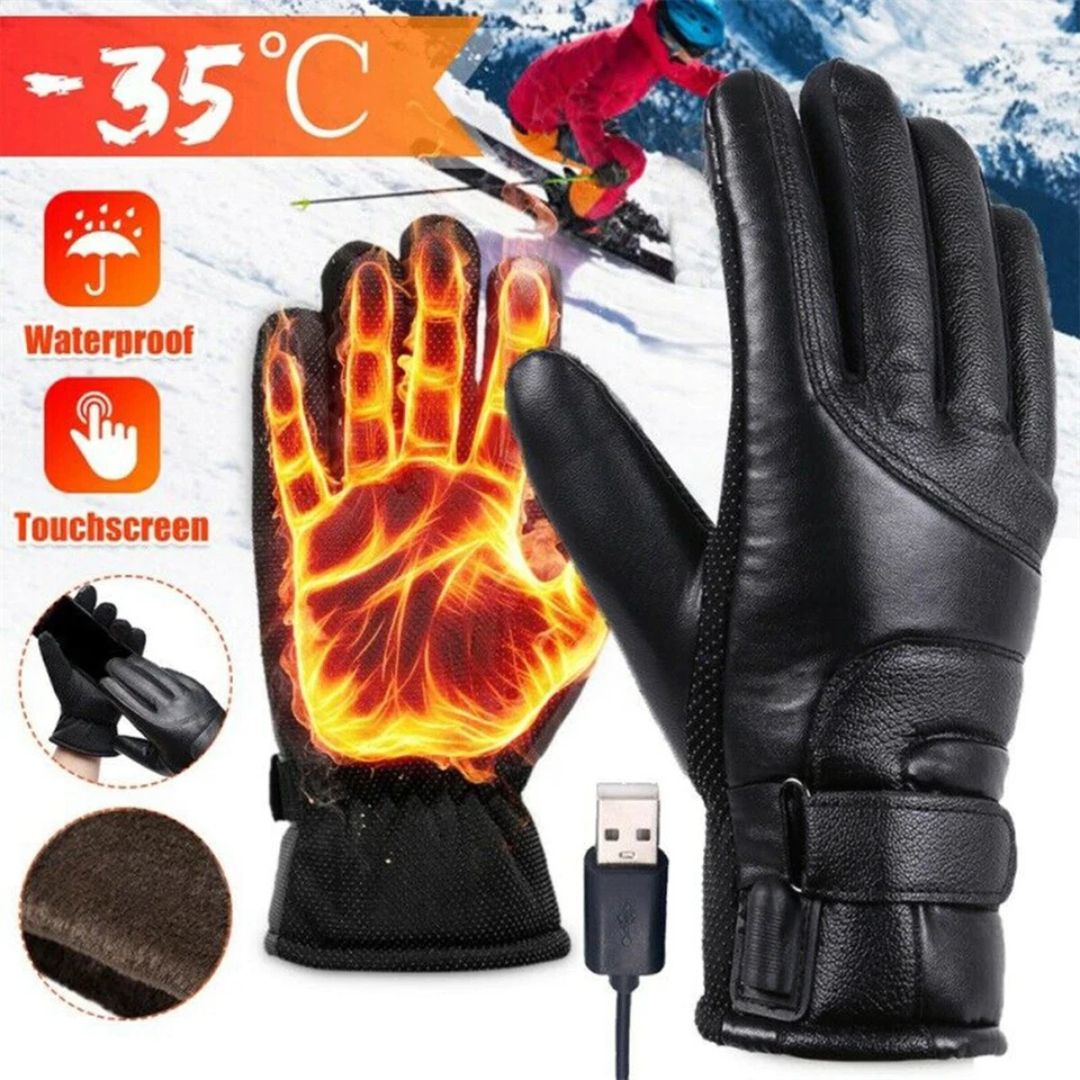 USB Heated Winter Gloves – Windproof, Touchscreen & Thermal Comfort