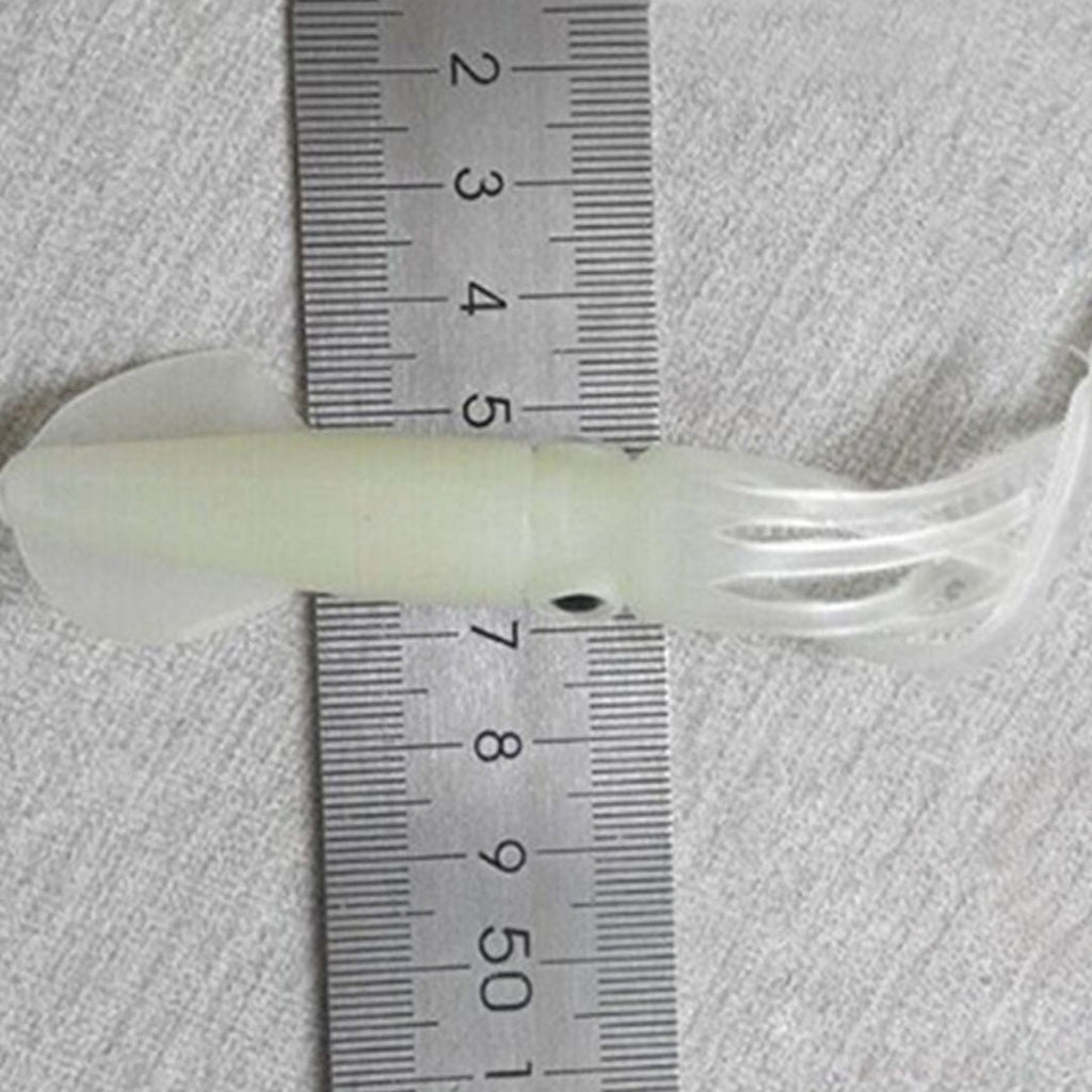 Luminous Squid Fishing Baits – 10pcs Soft Glow-in-the-Dark Lures