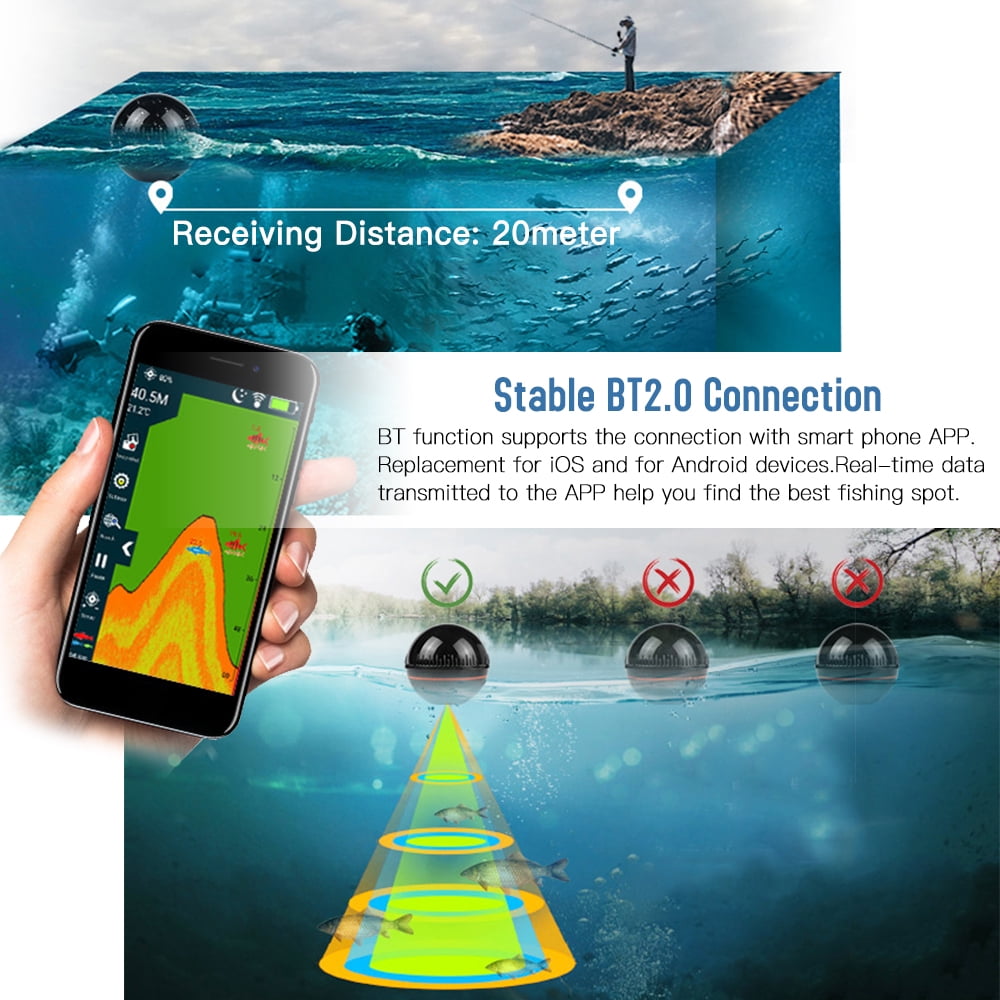 Smart BT Night Fishing Finder: Fish Finder Pro Max APP Portable Fish Detector