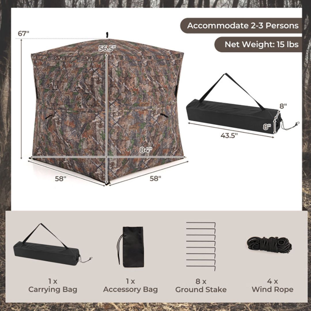 WildStrike VS360: See-Through Hunting Blind (2-3 Person)