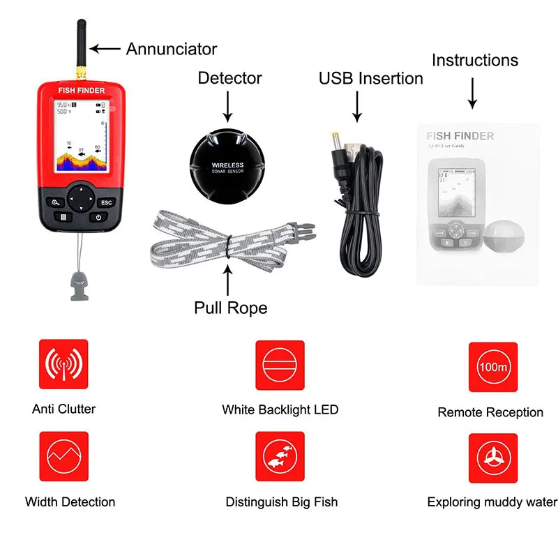 Portable Wireless Fish Finder for Lakes and Seas | Fish Finder Pro