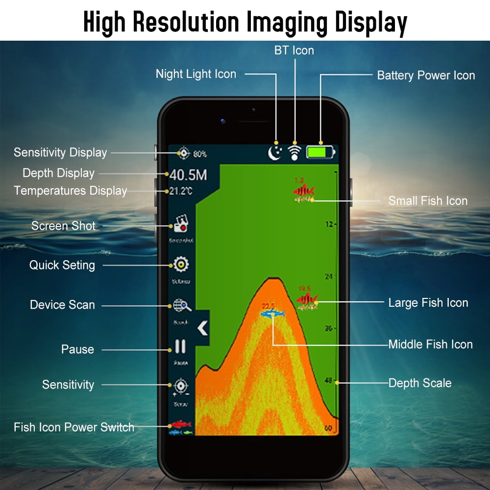 Smart BT Night Fishing Finder: Fish Finder Pro Max APP Portable Fish Detector