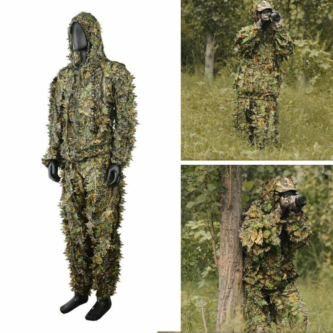 3D Leaf Ghillie Suit for Camouflage and Concealment
