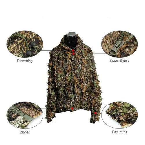 3D Leaf Ghillie Suit for Camouflage and Concealment