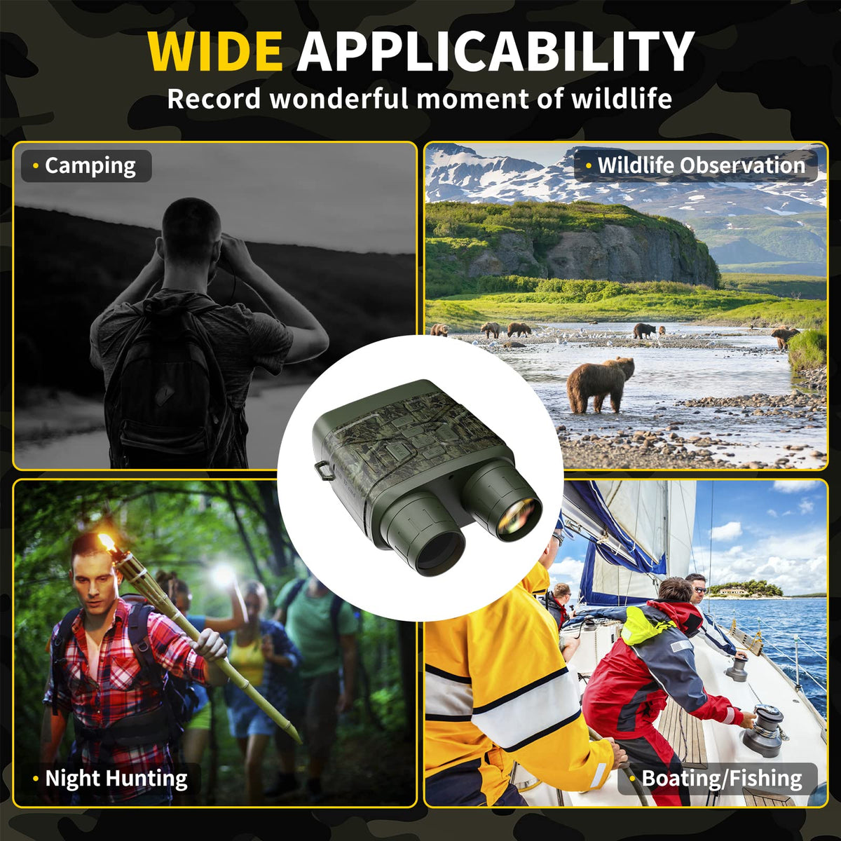 True 4K Night Vision Binoculars with 4000Mah Rechargeable Battery | NV 400-X